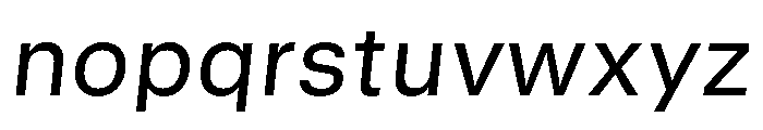 GTStandard MRegularOblique Font LOWERCASE