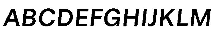 GTStandard MSemiboldOblique 2 Font UPPERCASE