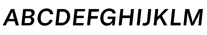 GTStandard MSemiboldOblique Font UPPERCASE