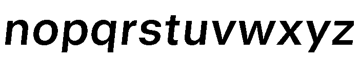 GTStandard MSemiboldOblique Font LOWERCASE