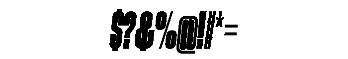 GTStandard SCompressedBlackOblique Font OTHER CHARS