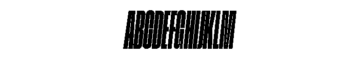 GTStandard SCompressedBoldOblique Font UPPERCASE