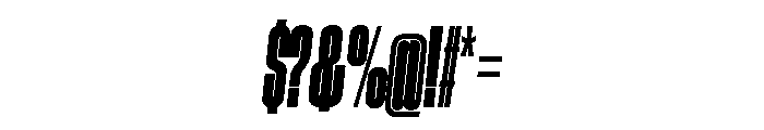 GTStandard SCompressedHeavyOblique Font OTHER CHARS