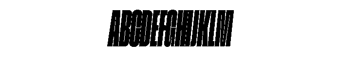 GTStandard SCompressedHeavyOblique Font UPPERCASE