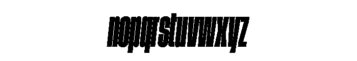 GTStandard SCompressedHeavyOblique Font LOWERCASE