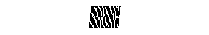 GTStandard SCompressedLightOblique 2 Font UPPERCASE