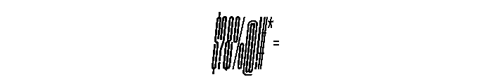 GTStandard SCompressedLightOblique Font OTHER CHARS