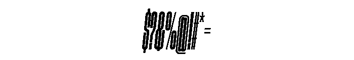GTStandard SCompressedMediumOblique Font OTHER CHARS