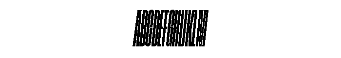 GTStandard SCompressedMediumOblique Font UPPERCASE