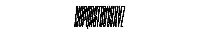 GTStandard SCompressedMediumOblique Font UPPERCASE