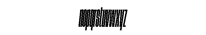 GTStandard SCompressedMediumOblique Font LOWERCASE