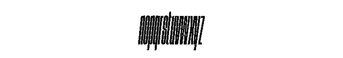 GTStandard SCompressedRegularOblique Font LOWERCASE
