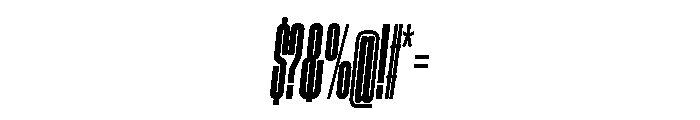 GTStandard SCompressedSemiboldOblique Font OTHER CHARS