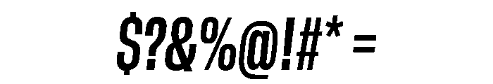 GTStandard SCondensedBoldOblique Font OTHER CHARS