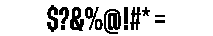 GTStandard SCondensedHeavy Font OTHER CHARS
