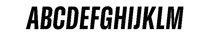GTStandard SCondensedHeavyOblique 2 Font UPPERCASE