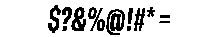GTStandard SCondensedHeavyOblique Font OTHER CHARS