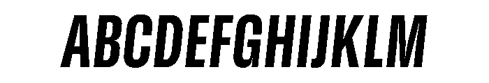 GTStandard SCondensedHeavyOblique Font UPPERCASE