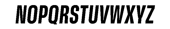 GTStandard SCondensedHeavyOblique Font UPPERCASE