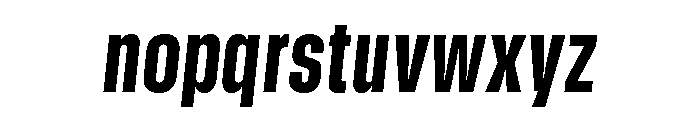 GTStandard SCondensedHeavyOblique Font LOWERCASE