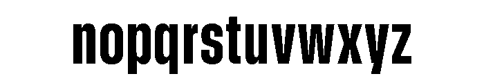 GTStandard SCondensedHeavy Font LOWERCASE