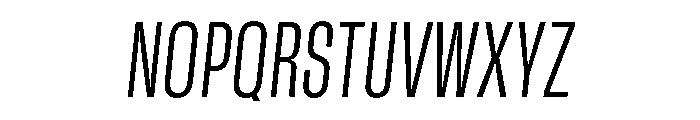 GTStandard SCondensedLightOblique Font UPPERCASE