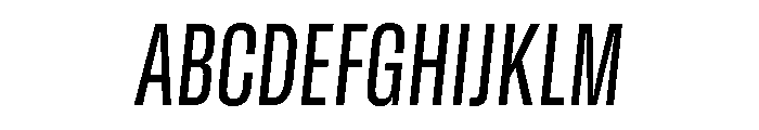 GTStandard SCondensedMediumOblique 2 Font UPPERCASE