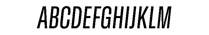 GTStandard SCondensedMediumOblique Font UPPERCASE