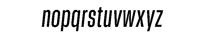 GTStandard SCondensedMediumOblique Font LOWERCASE