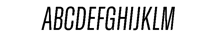 GTStandard SCondensedRegularOblique Font UPPERCASE