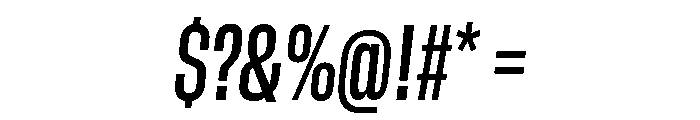 GTStandard SCondensedSemiboldOblique Font OTHER CHARS