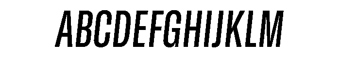 GTStandard SCondensedSemiboldOblique Font UPPERCASE