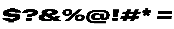 GTStandard SExpandedBlackOblique Font OTHER CHARS