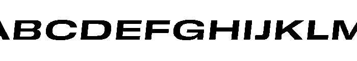 GTStandard SExpandedBoldOblique Font UPPERCASE