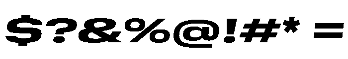 GTStandard SExpandedHeavyOblique Font OTHER CHARS