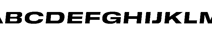 GTStandard SExpandedHeavyOblique Font UPPERCASE