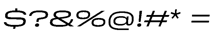 GTStandard SExpandedLightOblique Font OTHER CHARS