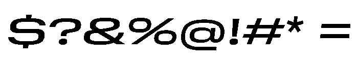 GTStandard SExpandedMediumOblique Font OTHER CHARS