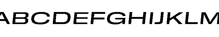 GTStandard SExpandedMediumOblique Font UPPERCASE