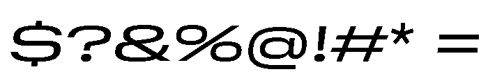 GTStandard SExpandedRegularOblique Font OTHER CHARS