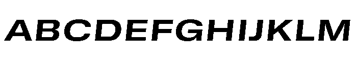 GTStandard SExtendedBoldOblique Font UPPERCASE