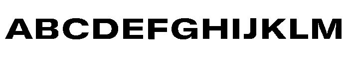 GTStandard SExtendedHeavy Font UPPERCASE