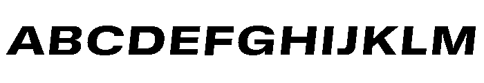 GTStandard SExtendedHeavyOblique 2 Font UPPERCASE