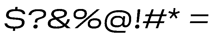 GTStandard SExtendedLightOblique Font OTHER CHARS