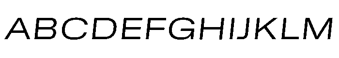 GTStandard SExtendedLightOblique Font UPPERCASE