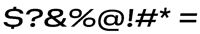 GTStandard SExtendedMediumOblique Font OTHER CHARS
