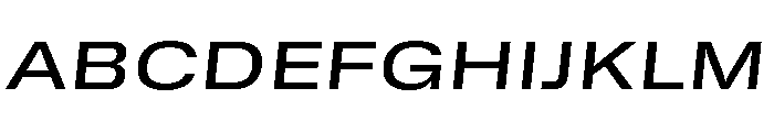 GTStandard SExtendedMediumOblique Font UPPERCASE