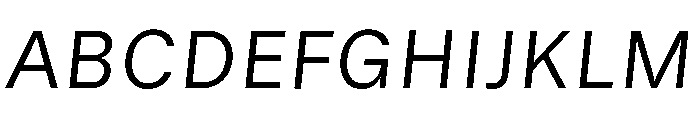 GTStandard SLightOblique Font UPPERCASE