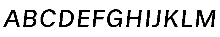 GTStandard SMediumOblique Font UPPERCASE