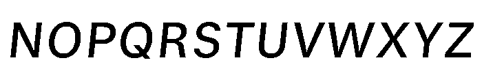 GTStandard SMediumOblique Font UPPERCASE